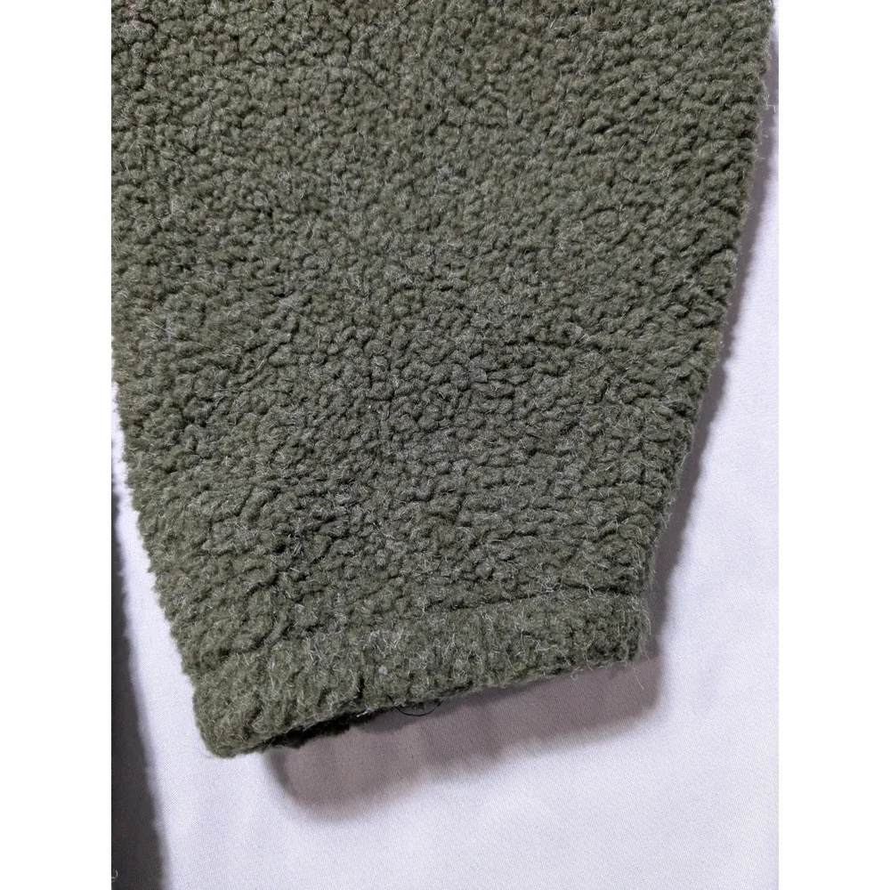 Black‎ Mountain Fleece Full Zip Mock Neck Green Jacket  - Men XL Made In USA - Picture 13 of 16